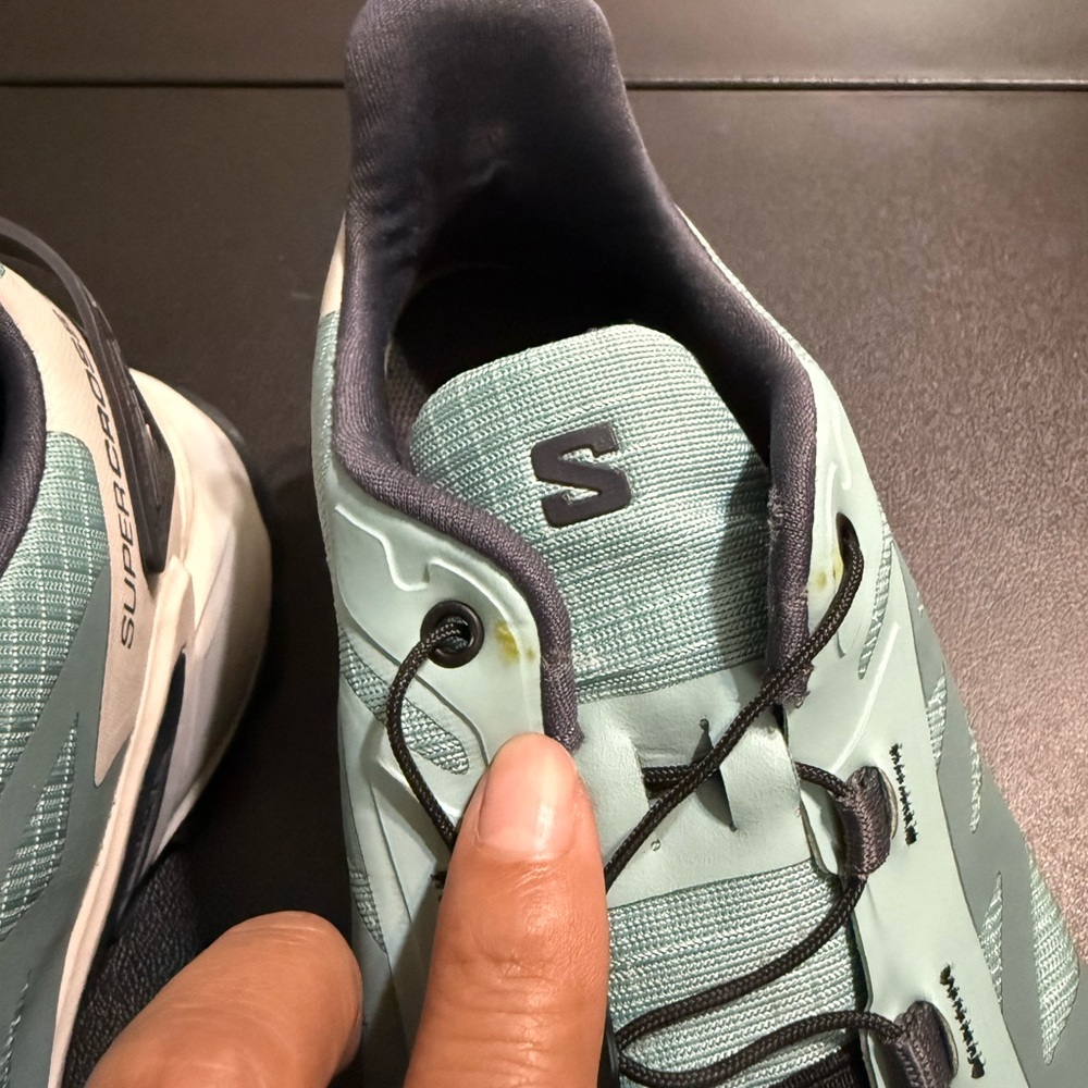 Salomon Women's Speedcross 4 Trail Shoes - Aqua and Black - Picture 7 of 13